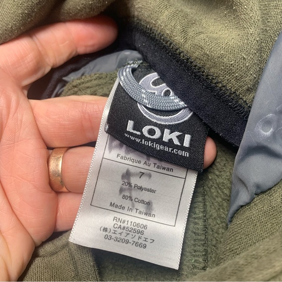 Loki All-Tech hoodie Sweatshirt built in mittens/face cover Marvel Green size 7 - Picture 6 of 12
